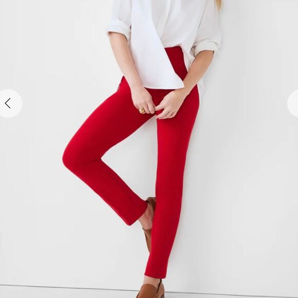 SPANX PerfectFit Ponte Slim Straight Pant Red M Regular - Picture 10 of 12